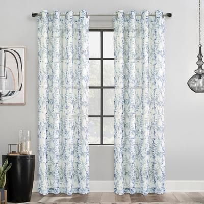 Wide Width Jenny Light Filtering Grommet Curtain Panel by Habitat™ in Indigo (Size 52" W 95" L)