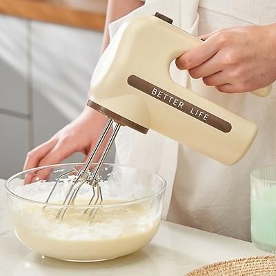 miscelatore automatico wireless ricaricabile a doppia estremità frullatore elettrico in acciaio inossidabile con sbattitore per uova con lunga durata controllo a cinque velocità per impastatrice per