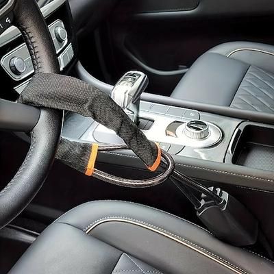 Blocco universale per volante e cintura di sicurezza - Dispositivo antifurto per auto con 3 chiavi adatto alla maggior parte dei veicoli camion SUV furgoni