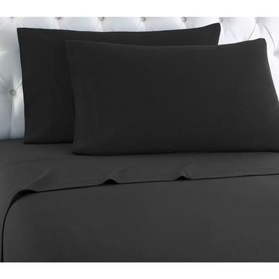 Micro Flannel® Solid Charcoal Flannel Sheet Set by Shavel Home Products in Charcoal (Size TWIN)