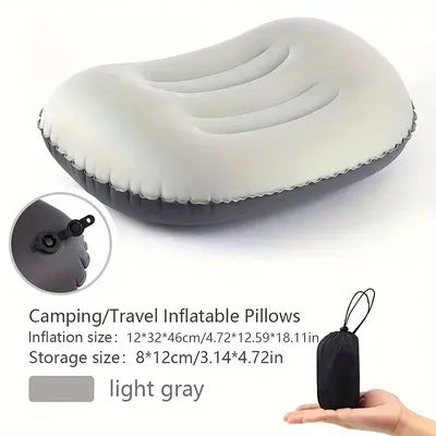 Oreiller de Camping avec oreiller gonflable ultraléger pour le soutien lombaire du cou, oreiller de randonnée amélioré