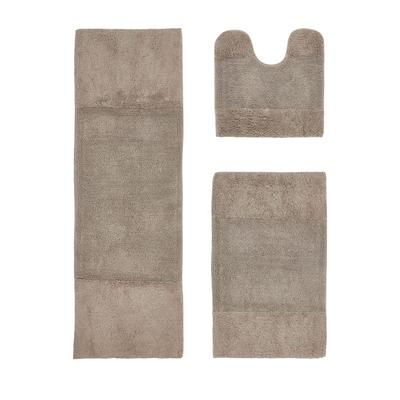 Granada Collection 100% Cotton 3 Piece (20" X 20" | 21" X 34" | 20" X 60") Bath Rug Set by Brylane Home in Sand