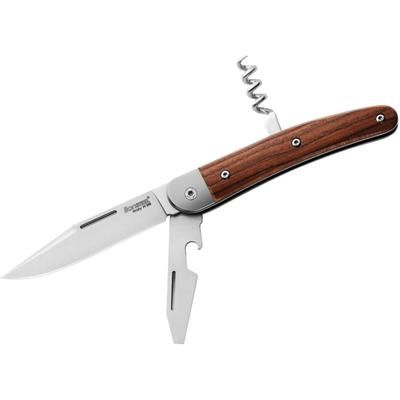 Lionsteel Jack Linerlock Santos Wood Knife with screwdriver blade and corkscrew JK3 ST