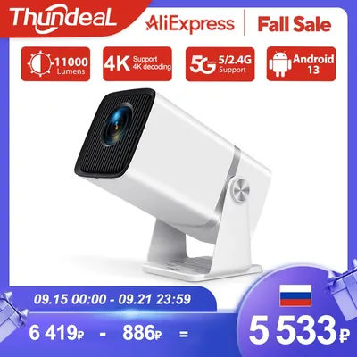 ThundeaL 4K Full HD Projector FHD TD80W Android WiFi 3D Home Theater TD80 Portable Beam Mini Projector Meeting 3D Video PK HY320