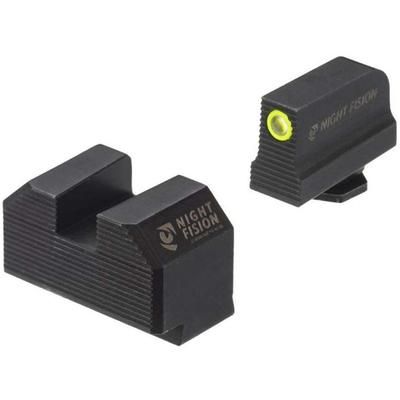 Night Fision Optics Ready Stealth Glock Night Sight Set Glock 17/19/34 w/ RMR/507c/508t Yellow Front Ring Blank Rear Sight GLK-001-290-313-YGZX