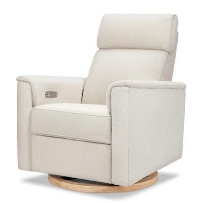 Monogram by Namesake Willa Plus Electric Glider Recliner w/ Electric Headrest - Ivory Boucle w/Light