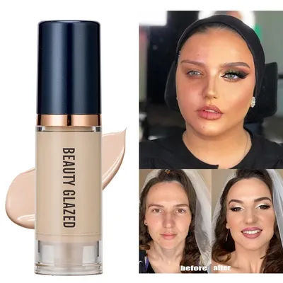 Matte Moisturizing Liquid Foundation Full Coverage Long Wear Foundation Oil Control Concealer Primer Cream Beauty Makeup