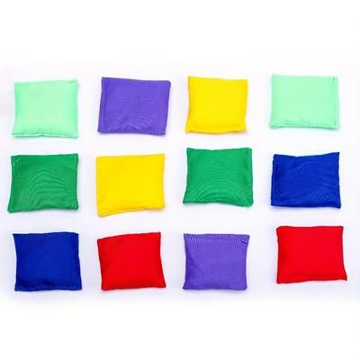 TEMU 10/12pcs, 7cm Small Sandbags, Square Sandbags Toss Bag Game Set For Outdoor Beach, Park, Yard Entertainment