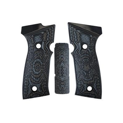 Hogue Sig Sauer P320 AXG Palmswell Panels Inverse Checkered G10 GMascus Black/Grey 48157