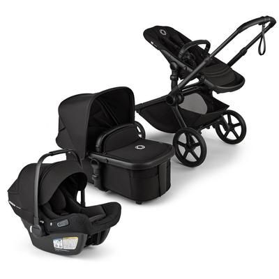 Bugaboo Kangaroo Complete + Turtle Air Shield By Nuna Travel System Bundle - Black / Midnight Black
