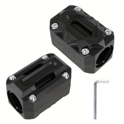TEMU 2pcs Abs Motorcycle Engine Guard Protector, 22/25/28mm Universal Fit Crash Bar Bumper Guard Blocks For Street Motor Scooters - For Compatible