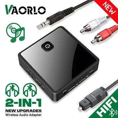 Transmetteur récepteur Audio Bluetooth à faible latence, prise AUX 3.5mm, adaptateur Audio optique SPDIF Hifi sans fil pour PC TV haut-parleur de voiture