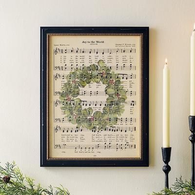 Christmas Framed Music Wall Art - Grandin Road