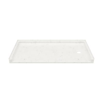 Swan SBF-3060LM/RM 30 x 60 Swanstone Alcove Shower Pan with Right Hand Drain Carrara SB03060RM.221