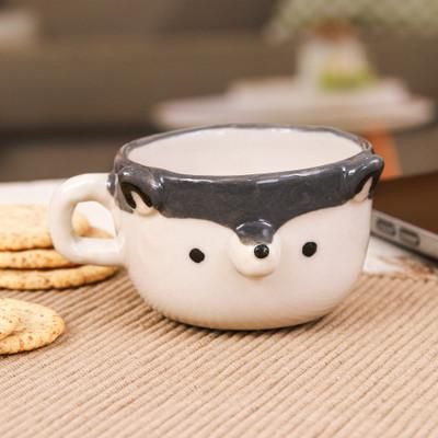 'Thai Fair Trade Dog-Themed Ceramic Husky Espresso Cup'