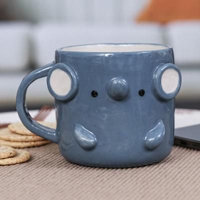 Elephant Morning,'Handcrafted Glazed Ceramic Elephant Mug from Thailand'