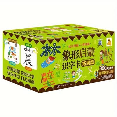 TEMU 300 Sheets Literacy Card Pictographic Character Enlightenment Recognition Overview Picture Literacy Card