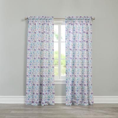 Wide Width BH Studio Microfiber Rod-Pocket Panel by BH Studio in Multi Floral (Size 50" W 84" L)