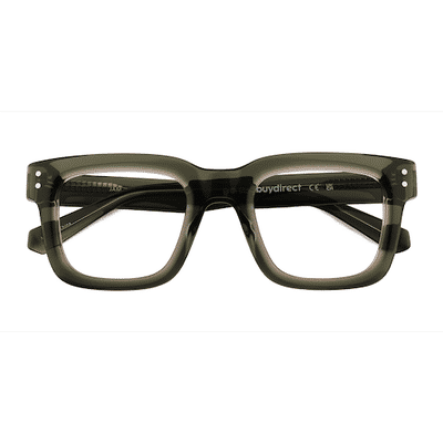 Unisex s square Clear Green Acetate Prescription eyeglasses - Eyebuydirect s Jam