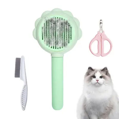 Cat Grooming Kit Two Cutting Hole Cat Nail Clipper Pet Hair Care Kit For Cat Owner Pet Lover Friend