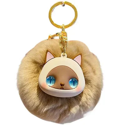 Cat Keychain Plush Cat Plush Keychain Cartoon Bag Pendant Hangable Decorative Creative Suspending