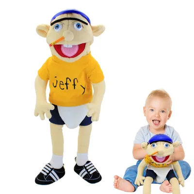 Jeffy Boy Hand Puppet Toys Christmas Doll Plush Toys Finger Story Puppet Kawaii Dolls Educational