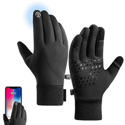 Waterproof Warm Gloves Non-Slip Screen Touch Waterproof Mittens Men Women Windproof Gloves For