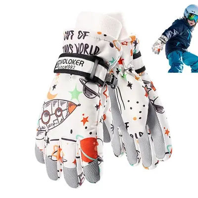 Kids Winter Gloves Warm Waterproof Windproof Mittens Anti-Slip Windproof Winter Gloves For Girls