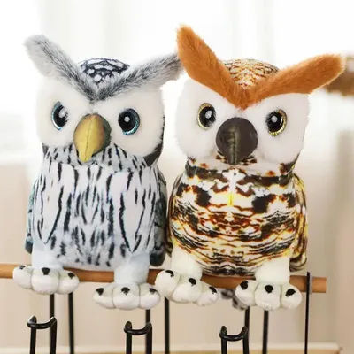 Plush Owls Toy Cute Funny Simulated Bird Stuffed Animal Toy Hugging Plush Pillow Cute Funny