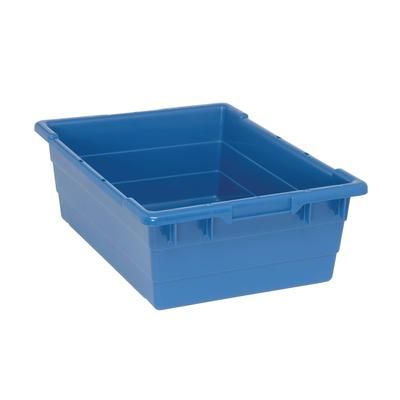 Quantum Food Service TUB2417-8 BL Cross Stack Shelf Tub - 23 3/4" x 17 1/4", Blue