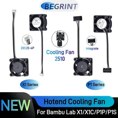 High Quality Cooling Fan For Bambu Lab X1/P1 Series 2510 High Speed Cooler Fans Fit Bamboo bambu labs X1 X1C P1S P1P