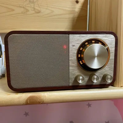 Top Wooden Bluetooth-Compatible 5.0 Speaker Retro Classic Soundbox Stereo Surround Super Bass