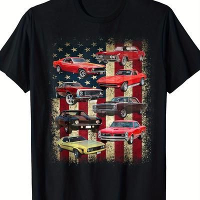 TEMU Retro Car American Flag -220g