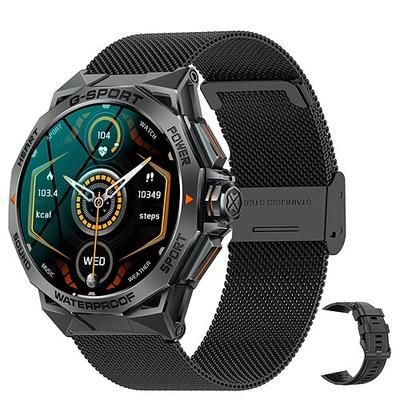 imosi 1.43amoled hd bluetooth chiamata smart watch uomo contapassi frequenza cardiaca sport all'aria aperta fitness ip68 vita impermeabile acciaio smartwatch per android ios