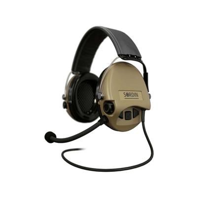 Sordin Supreme MIL CC Headset Leather Headband Beige Cups 530435