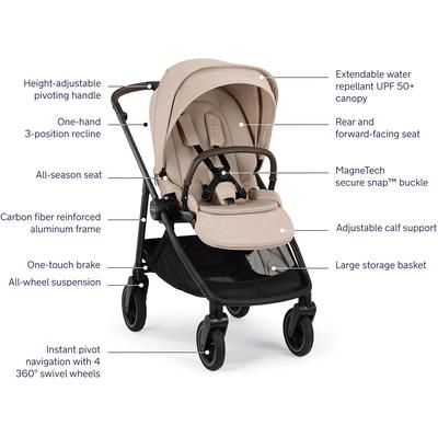 Nuna SWIV Lightweight Stroller - Biscotti