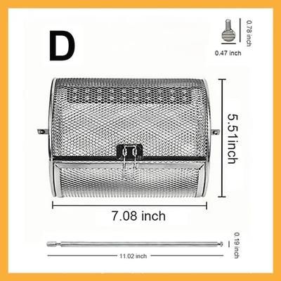 griglia rotante in acciaio inox, girarrosto a 360 gradi per una cottura uniforme, forno multifunzione e compatibile con friggitrice ad aria, facile da pulire, essenziale per barbecue e feste