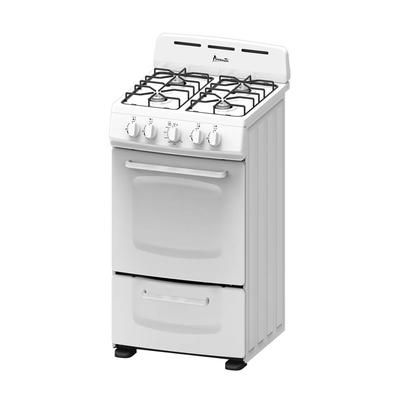 Avanti GRO20P0W 19 1/2" Gas Stove w/ 4 Burners - White, Convertible, Gas Type: Convertible