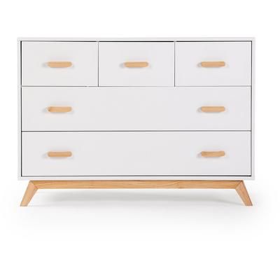dadada Soho 5-Drawer Dresser - White / Natural