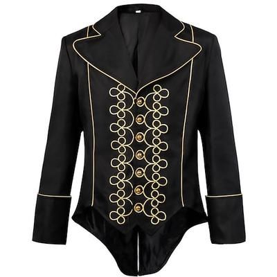 Smoking Trench Giacca da circo Principe Vampiro Punk Gotico Medievale Steampunk Adulti Per uomo Halloween Mascherata Performance Vestirsi