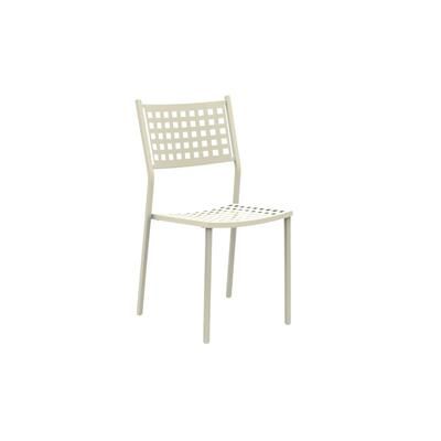 Set di 8 sedie in metallo bianche da giardino cm 43x48 85h