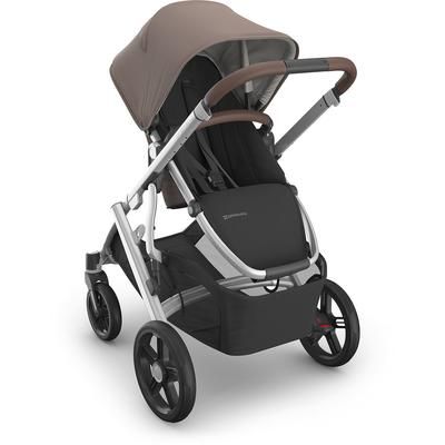UPPAbaby Vista V3 Single-to-Double Stroller - Theo (Dark Taupe / Silver Frame / Chestnut Leather)