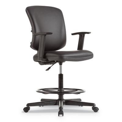 Alera TE4619 Everyday Task Stool, 31.38" Seat Height, Supports up to 275 lbs, Black Seat/Black Back, Black Base ALETE4619