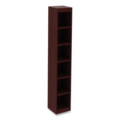 Alera VA67212MY Alera Valencia Series Narrow Profile Bookcase, Six-Shelf, 11.81w x 11.81d x 71.73h, Mahogany ALEVA67212MY
