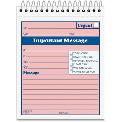 Adams Business Forms SC9711D While You Were Out Phone Message Book, 50 Sets, 4 x5 1/2 ABFSC9711D