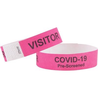 Advantus 76099 Wrist Band, Tyvek, Visitor, 1/5"x6-1/2"x10-1/4" , 100/PK, PK - Pack of 100
