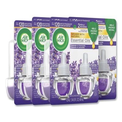 Air Wick 78473 Scented Oil Refill, Lavender & Chamomile, 0.67oz, Purple, 2/Pack - 6 Refills REC78473