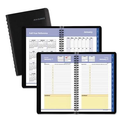 At-A-Glance 70-864-05 800 Range Weekly/Monthly Appointment Book, 11 x 8.25, Black Cover, 12-Month (Jan to Dec): 2024 AAG7086405