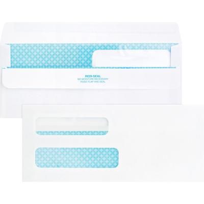 Business Source 04650 Envelope, Dbl Win, No. 8-5/8", 3-5/8" x 8-5/8", 500/BX, WE - Box of 500 BSN04650