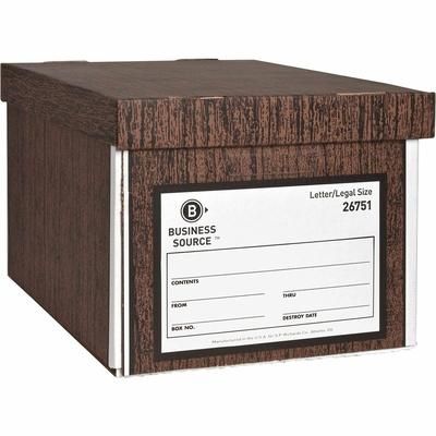 Business Source 26751 Storage Boxes, Lift Off Lid, Letter/Legal, 10 x 12 x 15 - Carton of 12 BSN26751